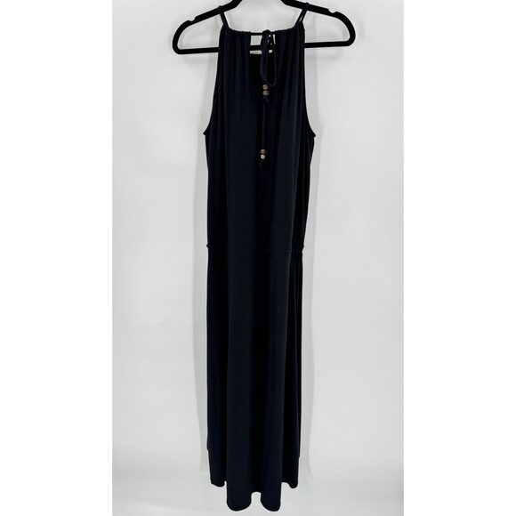 ATHLETA Black Malti Patio Halter Top High Low Maxi Dress Size M - Picture 6 of 11